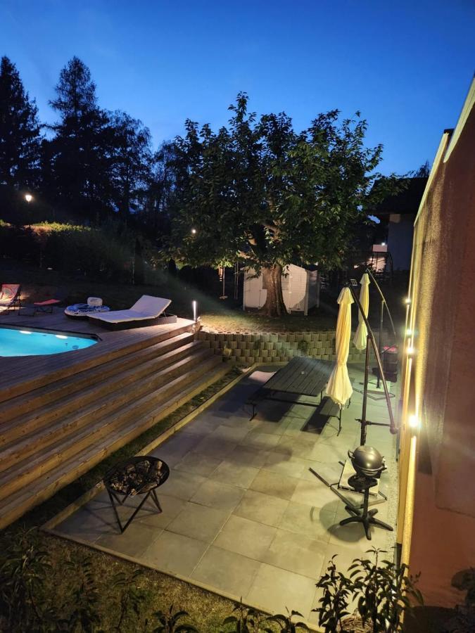 Appartement Moderne Avec Terrasse Et Piscine A Chatel Sur Bex Buitenkant foto