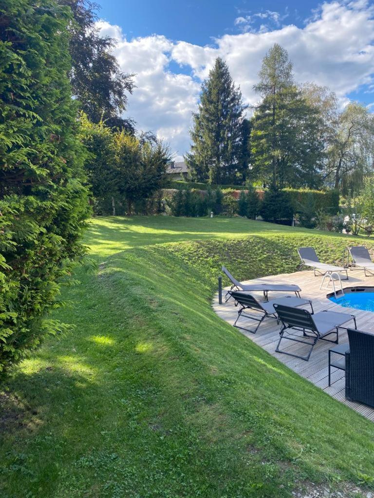 Appartement Moderne Avec Terrasse Et Piscine A Chatel Sur Bex Buitenkant foto